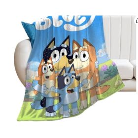 | 50"x 40" | Blanket For Kids, Toddler Blankets For Boys And Girls, Kids Blankets Cartoon, Bluey Toddler Bedding, Bluey Blanket (Option: Default)