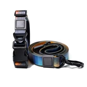 ( M ) Blue Abstract Gradient Sublimation Dog Leash Set (Option: Default)