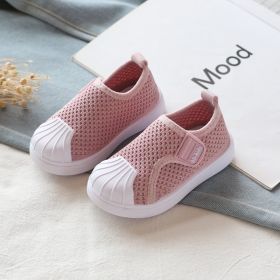 Girls Boys Casual Shoes Spring Infant Toddler Shoes Comfortable Non-slip Soft Bottom Children Sneakers Baby Kids Shoes (Option: Rubber powder-25)