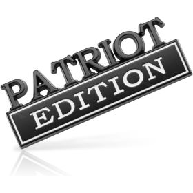 Patriot Edition Car Emblem With 2 Adhesives, 3D Badge Decal For Trucks, Metal Stickers Replacement Compatible With Universal Vehicle, (Option: Default)