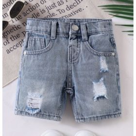 ( 6-9 M)Sunshine Little Boy Ripped Jeans Shorts New Summer Baby Summer Denim Shorts (Option: Default)