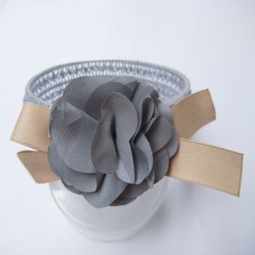 Baby lace headband (Option: Grey)