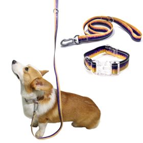 ( L ) Reflective Patterned Leash Set Dusk (Option: Default)