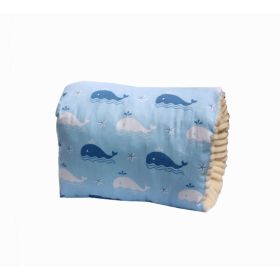 Adjustable Baby Cotton Nursing Arm Pillow Breastfeeding Washable Baby Infant Nursing Breastfeeding Pillow Cushion Arm Pad (Option: Blue Whale-25X23CM)