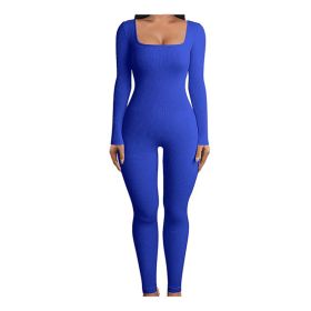 Yoga Suit Long Sleeve, Blue, XL (Option: Default)