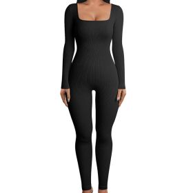 Yoga Suit Long Sleeve, Black, (Option: Default)