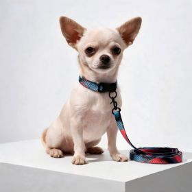 ( L ) Blue Abstract Gradient Sublimation Dog Leash Set (Option: Default)