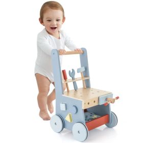 Wooden Baby Walker with Multi-Activity Center (Option: default title)