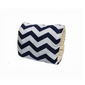 Adjustable Baby Cotton Nursing Arm Pillow Breastfeeding Washable Baby Infant Nursing Breastfeeding Pillow Cushion Arm Pad (Option: Navy Blue Stripes-25X23CM)