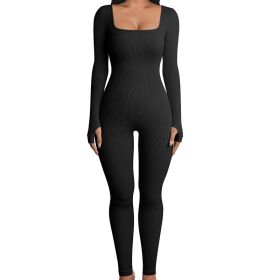 Sleeveless Yoga Suit, Black, (Option: Default)