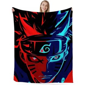 (60"x50")Naruto Neon Blanket Cute Blanket Warm Blanket Flange Soft And Comfortable Blanket Home Travel Blanket Bed Linings Birthday Gift (Option: Default)