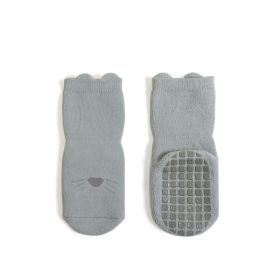 Combed Cotton Socks For Boys And Girls (Option: Blue cat-L)