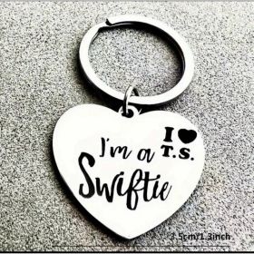 4 Pcs Keychain For Singer, Heart Shaped Key Rings Gifts For Teen Girls Daughter Women, Cute Music Pendant, Silver (Option: Default)