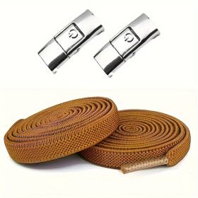 Stretch No Tie Shoelaces | Magnetic No Tie Shoelaces Magnetic Shoe Strings,Shoelaces Magnetic Lock Flat Elastic No Tie For Easy Fastening (Option: Default)