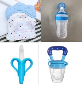 Baby Spoon Bottle Feeder (Option: Blue set)