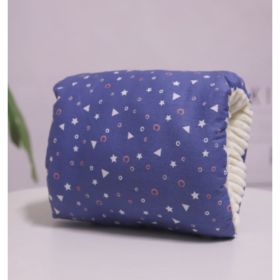 Adjustable Baby Cotton Nursing Arm Pillow Breastfeeding Washable Baby Infant Nursing Breastfeeding Pillow Cushion Arm Pad (Option: Deep Blue Triangle-25X23CM)